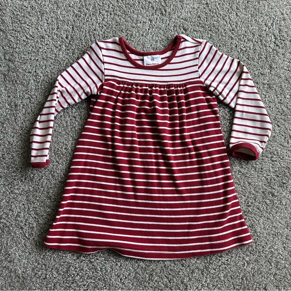 Hanna Andersson Red and White Striped dress, size 100